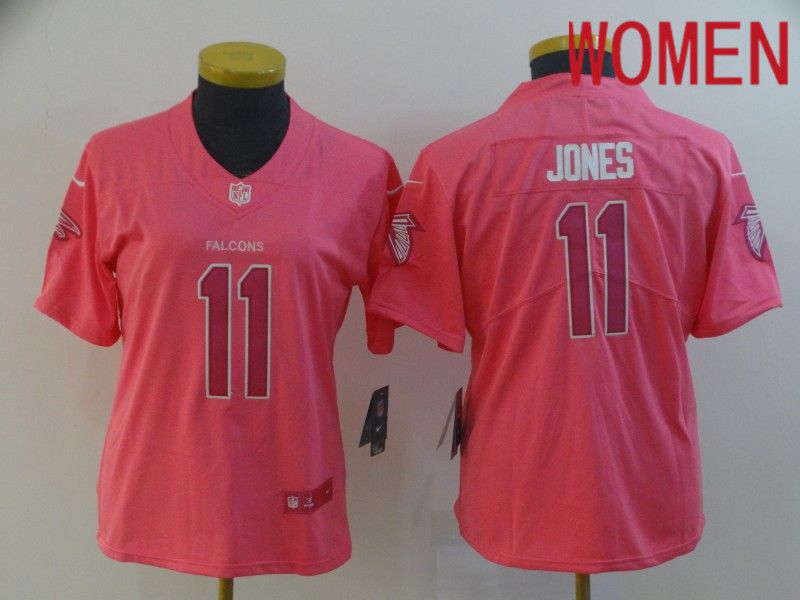 Women Atlanta Falcons #11 Jones Pink Nike Vapor Untouchable Limited Player NFL Jerseys->washington redskins->NFL Jersey